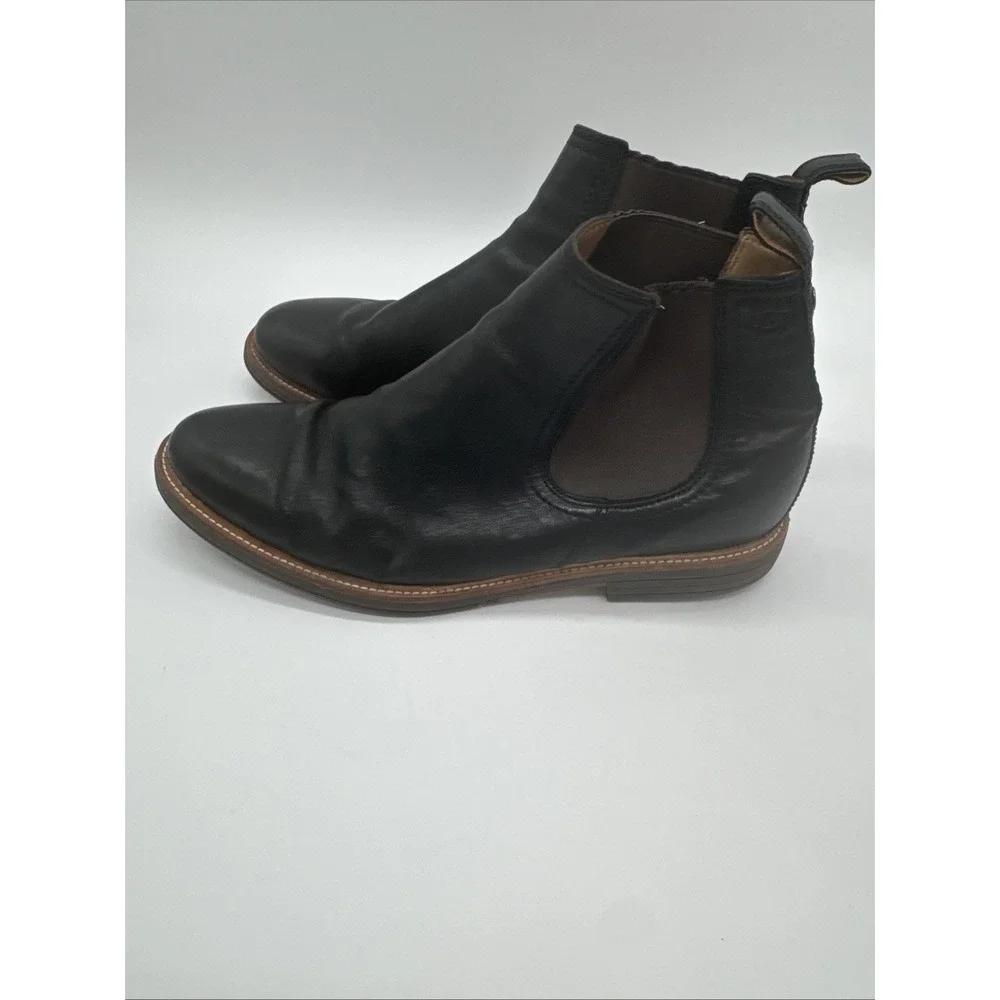 UGG Mens Black Leather Chelsea Lug Boots Size 13
